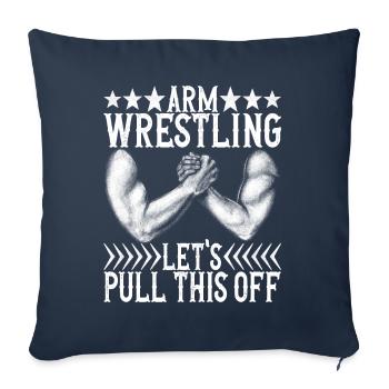 Arm wrestling arm wrestling - Sofa pillowcase 17,3'' x 17,3'' (45 x 45 cm) - navy - Front
