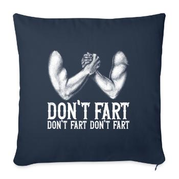 Bras de fer Bras de fer - Housse de coussin décorative 45 x 45 cm - bleu marine - Devant