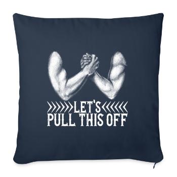 Arm wrestling arm wrestling - Sofa pillowcase 17,3'' x 17,3'' (45 x 45 cm) - navy - Front