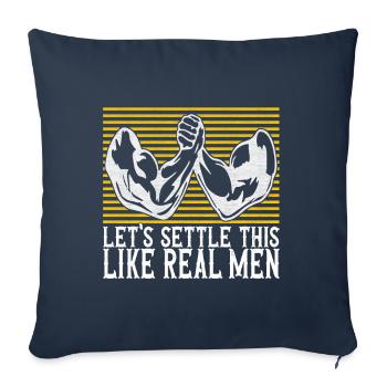 Arm wrestling arm wrestling - Sofa pillowcase 17,3'' x 17,3'' (45 x 45 cm) - navy - Front