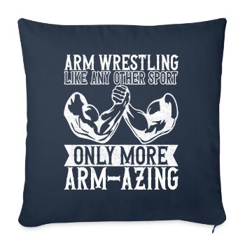 Arm wrestling arm wrestling - Sofa pillowcase 17,3'' x 17,3'' (45 x 45 cm) - navy - Front