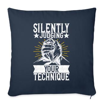 Arm wrestling arm wrestling - Sofa pillowcase 17,3'' x 17,3'' (45 x 45 cm) - navy - Front