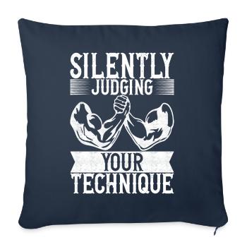 Arm wrestling arm wrestling - Sofa pillowcase 17,3'' x 17,3'' (45 x 45 cm) - navy - Front