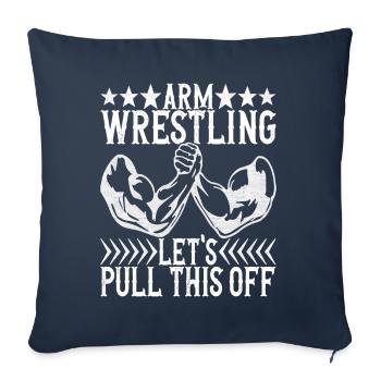 Arm wrestling arm wrestling - Sofa pillowcase 17,3'' x 17,3'' (45 x 45 cm) - navy - Front