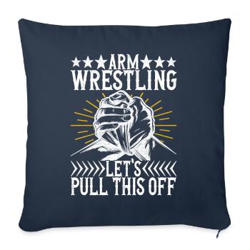 Arm wrestling arm wrestling - Sofa pillowcase 17,3'' x 17,3'' (45 x 45 cm) - navy - Front