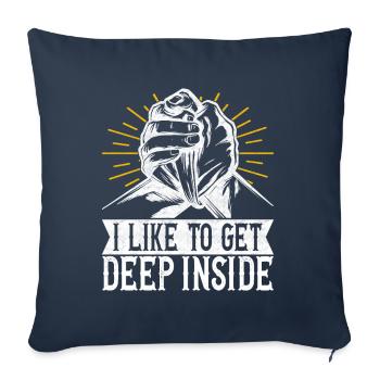 Arm wrestling arm wrestling - Sofa pillowcase 17,3'' x 17,3'' (45 x 45 cm) - navy - Front