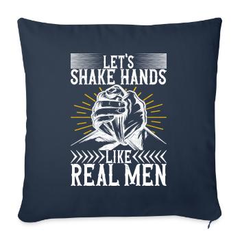 Arm wrestling arm wrestling - Sofa pillowcase 17,3'' x 17,3'' (45 x 45 cm) - navy - Front