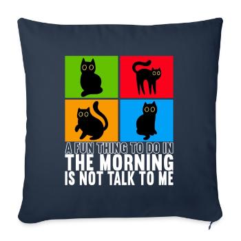 Katzen Misanthrop Sarkasmus - Sofakissenbezug 45 x 45 cm - Navy - Vorne