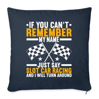 Slotcar Slotracing - Sofa pillowcase 17,3'' x 17,3'' (45 x 45 cm) - navy - Front