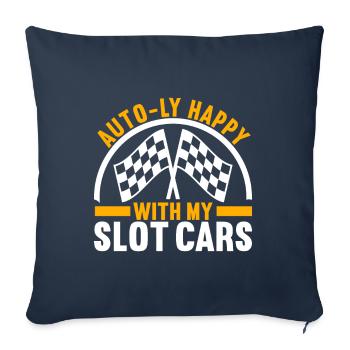 Slotcar Slotracing - Sofa pillowcase 17,3'' x 17,3'' (45 x 45 cm) - navy - Front