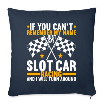 Slotcar Slotracing - Sofa pillowcase 17,3'' x 17,3'' (45 x 45 cm) - navy - Front