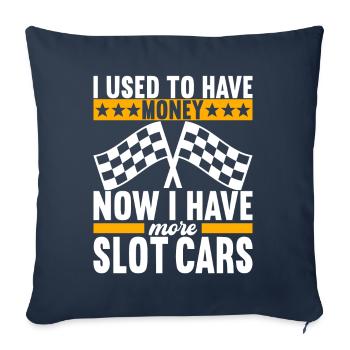 Slotcar Slotracing - Sofa pillowcase 17,3'' x 17,3'' (45 x 45 cm) - navy - Front