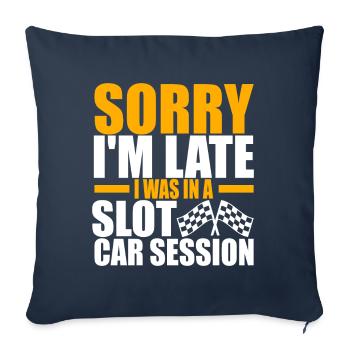 Slotcar Slotracing - Sofa pillowcase 17,3'' x 17,3'' (45 x 45 cm) - navy - Front