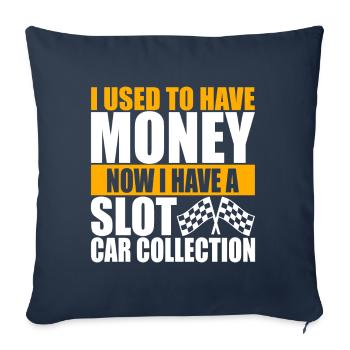 Slotcar Slotracing - Sofa pillowcase 17,3'' x 17,3'' (45 x 45 cm) - navy - Front