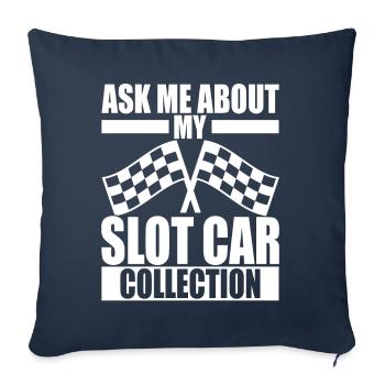 Slotcar Slotracing - Sofa pillowcase 17,3'' x 17,3'' (45 x 45 cm) - navy - Front