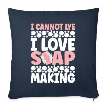 Seifenmacher Seife Machen - Sofakissenbezug 45 x 45 cm - Navy - Vorne