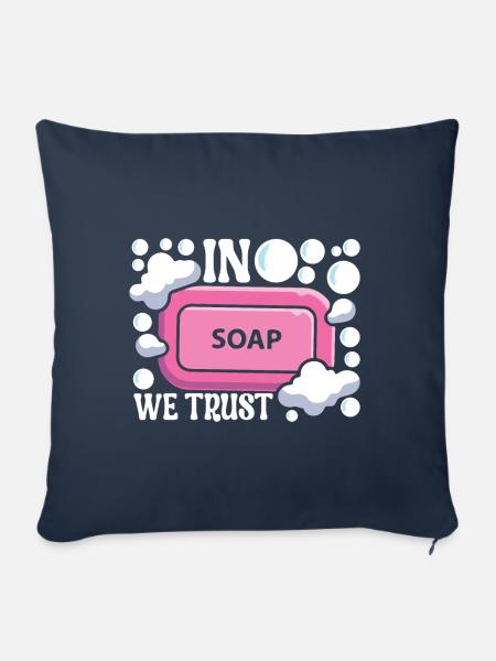 Seifenmacher Seife Machen - Sofakissenbezug 45 x 45 cm - Navy
