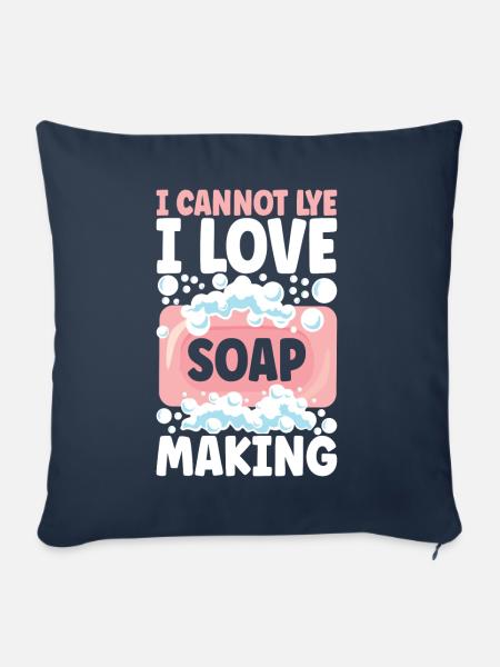 Seifenmacher Seife Machen - Sofakissenbezug 45 x 45 cm - Navy