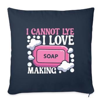 Seifenmacher Seife Machen - Sofakissenbezug 45 x 45 cm - Navy - Vorne