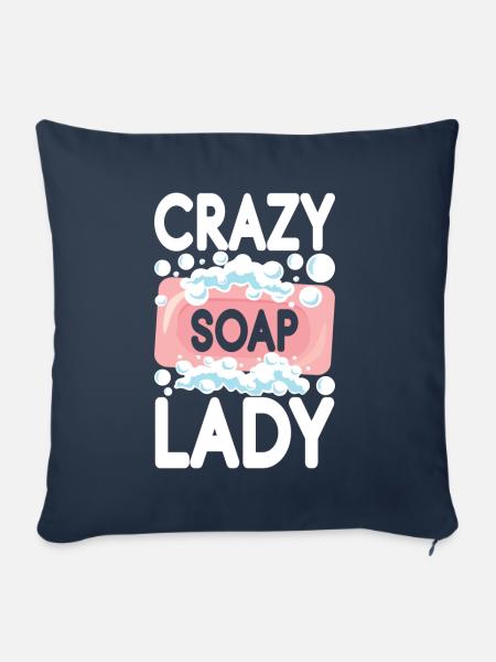 Seifenmacher Seife Machen - Sofakissenbezug 45 x 45 cm - Navy