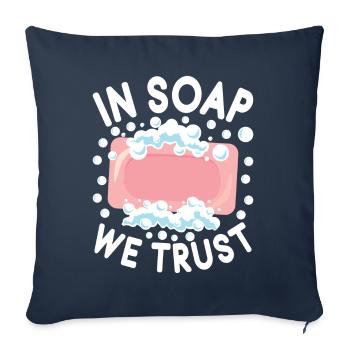 Seifenmacher Seife Machen - Sofakissenbezug 45 x 45 cm - Navy - Vorne