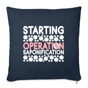 Seifenmacher Seife Machen - Sofakissenbezug 45 x 45 cm - Navy - Vorne