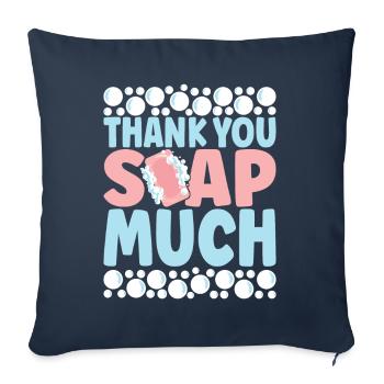 Seifenmacher Seife Machen - Sofakissenbezug 45 x 45 cm - Navy - Vorne