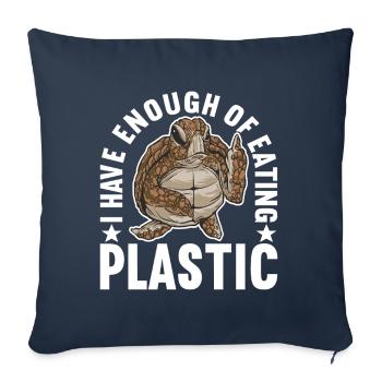 Angry Turtle - Sofakissenbezug 45 x 45 cm - Navy - Vorne