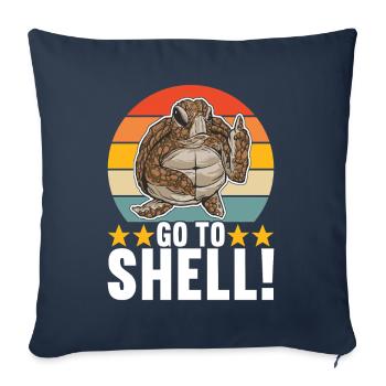 Angry Turtle - Sofakissenbezug 45 x 45 cm - Navy - Vorne