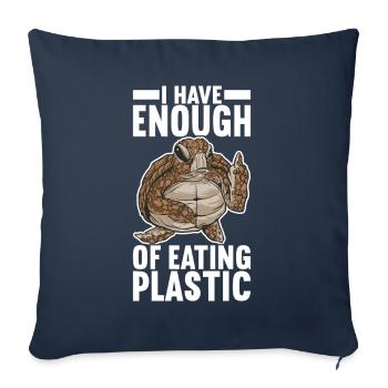 Angry Turtle - Sofakissenbezug 45 x 45 cm - Navy - Vorne