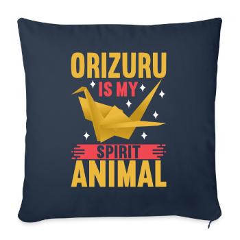 Origami - Housse de coussin décorative 45 x 45 cm - bleu marine - Devant