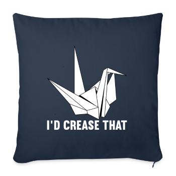 Origami - Housse de coussin décorative 45 x 45 cm - bleu marine - Devant