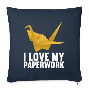 Origami - Housse de coussin décorative 45 x 45 cm - bleu marine - Devant