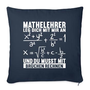 Mathe Mathelehrer - Sofakissenbezug 45 x 45 cm - Navy - Vorne