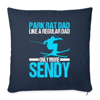 Skiers - Sofa pillowcase 17,3'' x 17,3'' (45 x 45 cm) - navy - Front