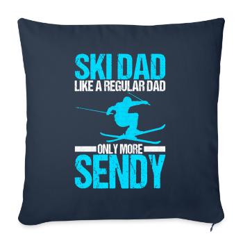 Skiers - Sofa pillowcase 17,3'' x 17,3'' (45 x 45 cm) - navy - Front