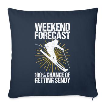 Skiers - Sofa pillowcase 17,3'' x 17,3'' (45 x 45 cm) - navy - Front