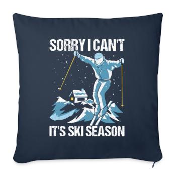 Skiers - Sofa pillowcase 17,3'' x 17,3'' (45 x 45 cm) - navy - Front