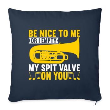 Tuba Tuba lecteur - Housse de coussin décorative 45 x 45 cm - bleu marine - Devant