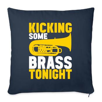 Tuba Tuba lecteur - Housse de coussin décorative 45 x 45 cm - bleu marine - Devant