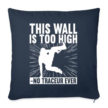 Parkour Freerunning - Housse de coussin décorative 45 x 45 cm - bleu marine - Devant