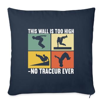 Parkour Freerunning - Housse de coussin décorative 45 x 45 cm - bleu marine - Devant
