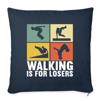 Parkour Freerunning - Housse de coussin décorative 45 x 45 cm - bleu marine - Devant
