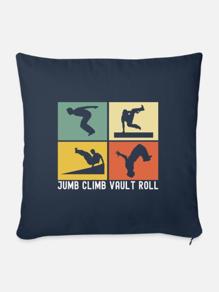 Parkour Freerunning - Sofakissenbezug 45 x 45 cm - Navy