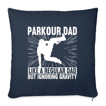 Parkour Freerunning - Housse de coussin décorative 45 x 45 cm - bleu marine - Devant