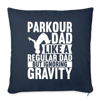 Parkour Freerunning - Housse de coussin décorative 45 x 45 cm - bleu marine - Devant