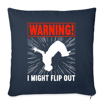 Parkour Freerunning - Housse de coussin décorative 45 x 45 cm - bleu marine - Devant