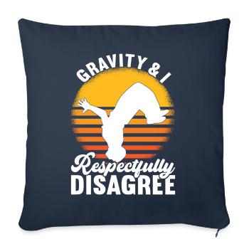 Parkour Freerunning - Housse de coussin décorative 45 x 45 cm - bleu marine - Devant