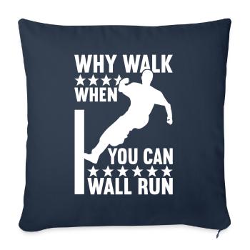 Parkour Freerunning - Housse de coussin décorative 45 x 45 cm - bleu marine - Devant