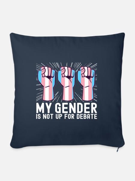 Transgender Trans LGBTQ - Sofa pillowcase 17,3'' x 17,3'' (45 x 45 cm) - navy
